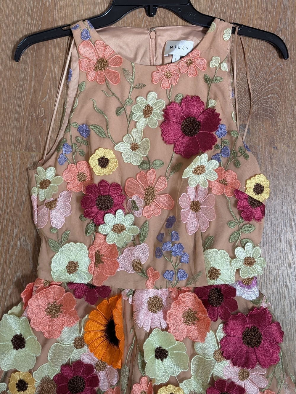 NWT MILLY Hannah Floral Sleeveless Maxi Dress - Size 6 - Picture 4 of 7